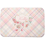 Modern Plaid & Floral Dish Drying Mat (Personalized)