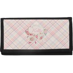 Modern Plaid & Floral Canvas Checkbook Cover (Personalized)