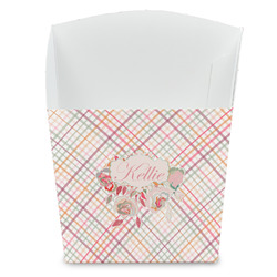 Modern Plaid & Floral French Fry Favor Boxes (Personalized)