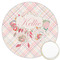 Modern Plaid & Floral Icing Circle - Large - Front