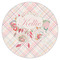 Modern Plaid & Floral Icing Circle - Large - Single