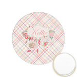 Modern Plaid & Floral Printed Cookie Topper - 1.25" (Personalized)