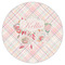 Modern Plaid & Floral Icing Circle - XSmall - Single