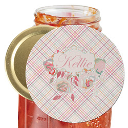 Modern Plaid & Floral Jar Opener (Personalized)