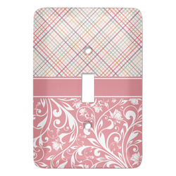 Modern Plaid & Floral Light Switch Cover