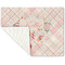 Modern Plaid & Floral Linen Placemat - Folded Corner (single side)