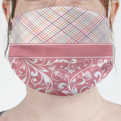 Modern Plaid & Floral Face Mask Cover