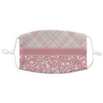 Modern Plaid & Floral Adult Cloth Face Mask - XLarge