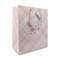 Modern Plaid & Floral Medium Gift Bag - Front/Main