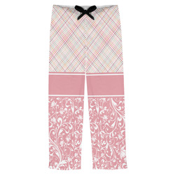 Modern Plaid & Floral Mens Pajama Pants - S