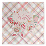 Modern Plaid & Floral Microfiber Dish Towel (Personalized)