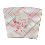 Modern Plaid & Floral Party Cup Sleeve - without bottom (Personalized)