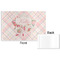 Modern Plaid & Floral Disposable Paper Placemat - Front & Back