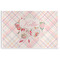 Modern Plaid & Floral Disposable Paper Placemat - Front View