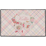 Modern Plaid & Floral Door Mat - 60"x36" (Personalized)