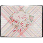 Modern Plaid & Floral Door Mat (Personalized)