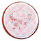 Modern Plaid & Floral Printed Icing Circle - Large - On Cookie