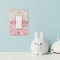 Modern Plaid & Floral Rocker Light Switch Covers - Single - IN CONTEXT