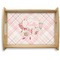 Modern Plaid & Floral Serving Tray Wood Large - Main