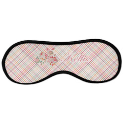 Modern Plaid & Floral Sleeping Eye Masks - Large (Personalized)