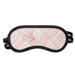 Modern Plaid & Floral Sleeping Eye Mask (Personalized)