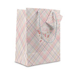 Modern Plaid & Floral Gift Bag (Personalized)