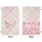 Modern Plaid & Floral Small Laundry Bag - Front & Back View