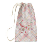 Modern Plaid & Floral Laundry Bags - Small (Personalized)