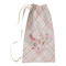 Modern Plaid & Floral Small Laundry Bag - Front View