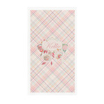 Modern Plaid & Floral Guest Paper Towels - Full Color - Standard (Personalized)