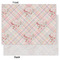 Modern Plaid & Floral Tissue Paper - Heavyweight - Large - Front & Back