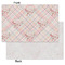 Modern Plaid & Floral Tissue Paper - Lightweight - Small - Front & Back