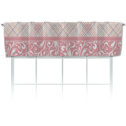 Modern Plaid & Floral Valance