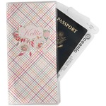 Modern Plaid & Floral Travel Document Holder