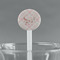 Modern Plaid & Floral White Plastic 7" Stir Stick - Round - Main