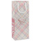 Modern Plaid & Floral Wine Gift Bag - Matte - Main