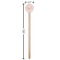 Modern Plaid & Floral Wooden 7.5" Stir Stick - Round - Dimensions