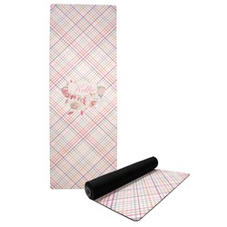 Modern Plaid & Floral Yoga Mat (Personalized)