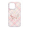 Modern Plaid & Floral iPhone 13 Case - Back