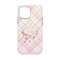 Modern Plaid & Floral iPhone 13 Mini Tough Case - Back