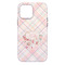 Modern Plaid & Floral iPhone 13 Pro Max Tough Case - Back