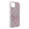 Modern Plaid & Floral iPhone 14 Plus Case - Angle