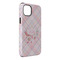 Modern Plaid & Floral iPhone 14 Plus Tough Case - Angle