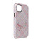 Modern Plaid & Floral iPhone 14 Pro Tough Case - Angle