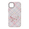 Modern Plaid & Floral iPhone 14 Pro Tough Case - Back