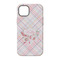 Modern Plaid & Floral iPhone 14 Tough Case - Back