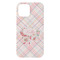 Modern Plaid & Floral iPhone 15 Plus Case - Back