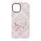 Modern Plaid & Floral iPhone 15 Pro Tough Case - Back