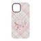 Modern Plaid & Floral iPhone 15 Tough Case - Back