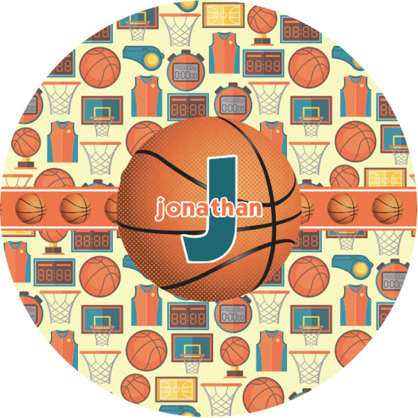 Custom Basketball Multipurpose Round Labels - 1" (Personalized)